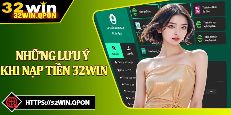Những Lưu Ý Khi Nạp Tiền 32win